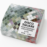 Silver Disco Ball Lunch Napkins - 16 Pack